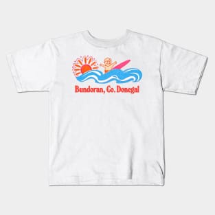 Bundoran, Co Dongeal - Irish Retro Surf Gift Design Kids T-Shirt